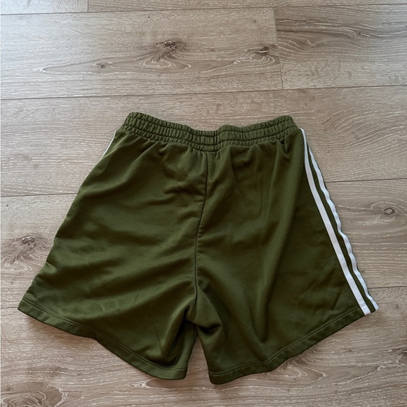 Adidas Olive Green 3-Stripe Athletic Shorts - Picture 5 of 5